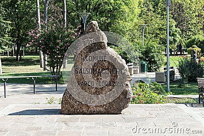 Stone monument at the park #2 Editorial Stock Photo