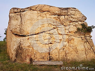 Stone at MOR HIN KHAOW CHAIYAPHUM in the morning. It`s Stoneheng Stock Photo