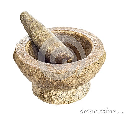 Stone morta and pestle Stock Photo