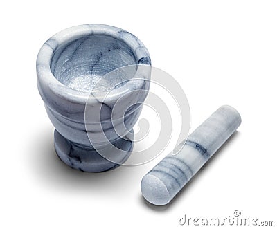 Stone Mortar and Pestle Stock Photo