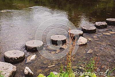 Path across the river Stock Photo