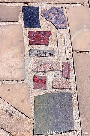 Stone Path Tiles Stock Photo