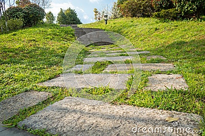 Stone path walk to top Stock Photo