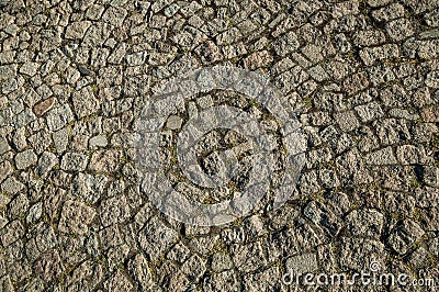 Stone pavement forming a singular background in Marvao Stock Photo