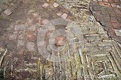 Stone pavement texture/background. Ancient floor in Instanbul, Turkey. Stock Photo
