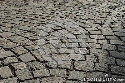 Stone paving roadway Stock Photo