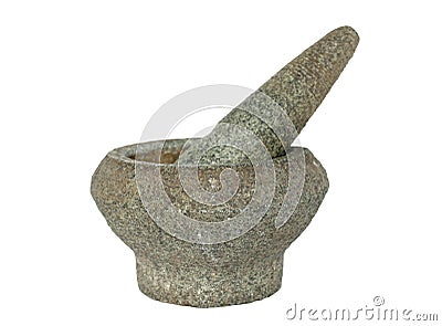 Stone pounder isolated on white Stock Photo