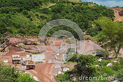 Stone Quarry Infractructure Editorial Stock Photo