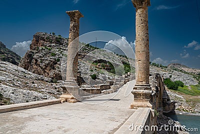 Roman bridge at Cendere, Turkey Stock Photo