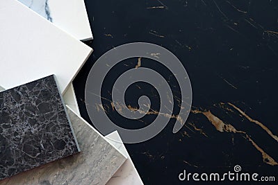 Stone samples for design, close up Stock Photo