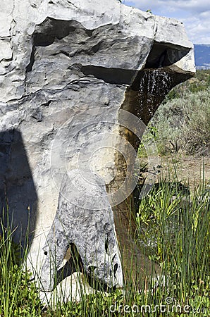 Stone sculpture of a bear 2 Editorial Stock Photo