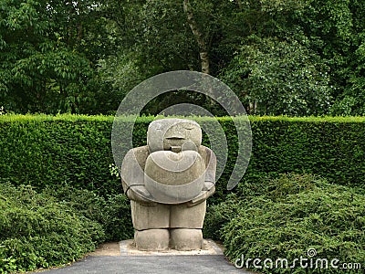 Stone sculpture at Rufford abbey nottingham near sherwood forest UK Editorial Stock Photo
