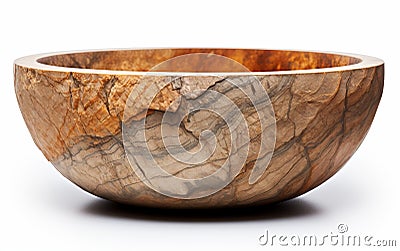 Stone Sink, Earthy Essence Bowl isolated on white background. Stock Photo