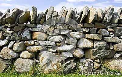 Stone slab wall Stock Photo