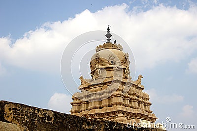 Stone Spire of Temple, Lepakshi Stock Photo