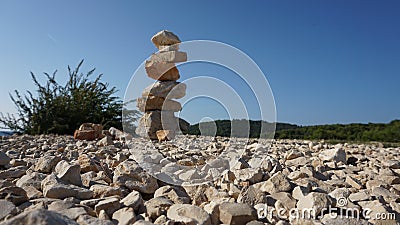 Stone Stacking: Rock Balancing Art Stock Photo