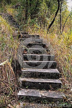 Stone stair outdoor Stock Photo