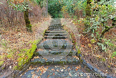 Stone Stairs at Eagle Creek Overlook Stock Photo