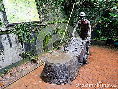 Stone statues at Jiufen village in Taipei, Taiwan Editorial Stock Photo