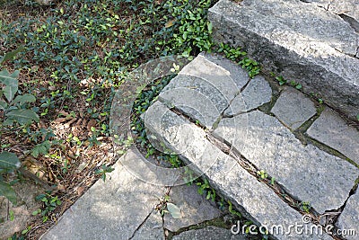 Stone steps, adobe rgb image. Stock Photo