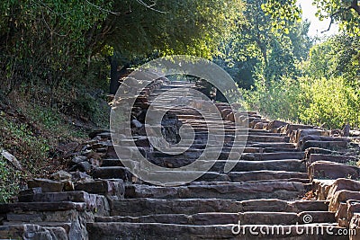 Stone Steps of Heritage Site in India Stock Photo