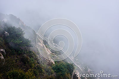 Stone steps in mountain Stock Photo