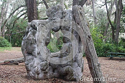 Stone Structures In Fred Howard Park In Tarpon Springs Florida Stock Photo