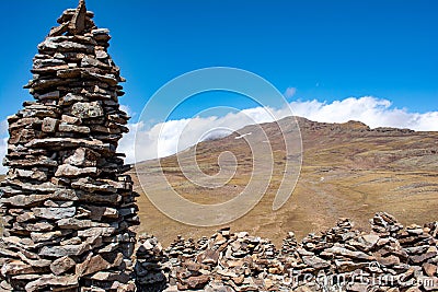 Stone structures in the mountains Stock Photo
