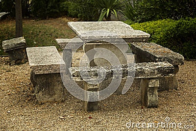 Stone table Stock Photo