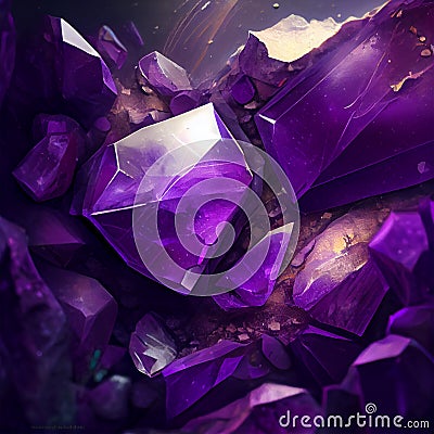 Stone texture stone amethyst, purple, bluish-pink or red-purple variety of quartz - AI generated image Stock Photo