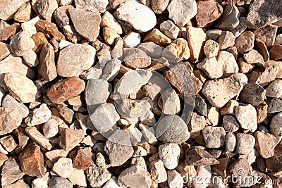 Stone texture, white light rock surface, pebbl pattern, small gravel backdrop, abstract background, wallpaper Stock Photo