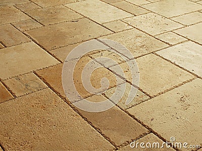 Stone tiled floor Stock Photo