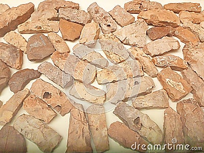 stone tools on the display Editorial Stock Photo