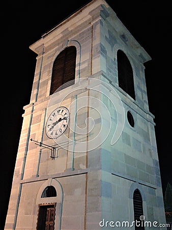 Stone tower of the clock Editorial Stock Photo