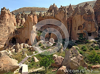 Stone valleys of Cappadocia Stock Photo