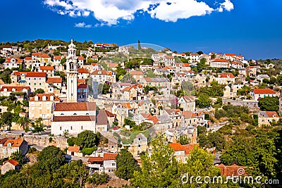 Stone village Lozisca on Brac island view Stock Photo