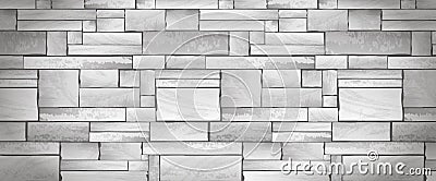 Stone wall banner Vector Illustration