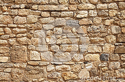 Stone wall decoration Stock Photo