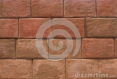Stone wall rough tile texture. Stock Photo