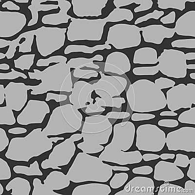 Stone wall simple seamless texture Vector Illustration