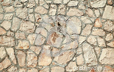 Stone wall, stacked stones Stock Photo