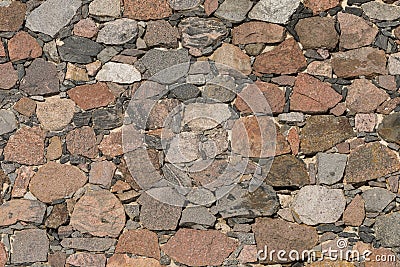 Stone wall texture, natural background pattern. Red rocks abstract background. Stock Photo