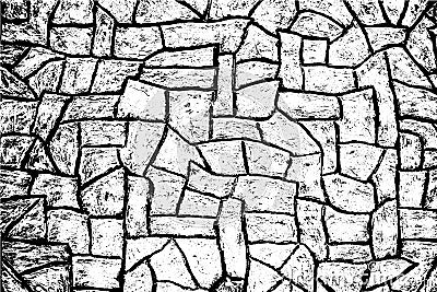 Stone wall vector overlay background texture Vector Illustration