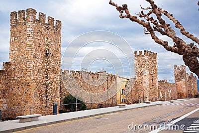 Stone walls of Monblanc Stock Photo