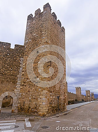 Stone walls of Monblanc Stock Photo