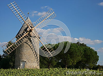 Stone windmill Stock Photo