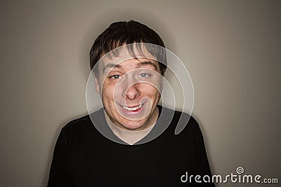 Is he stoned or tired? Stock Photo