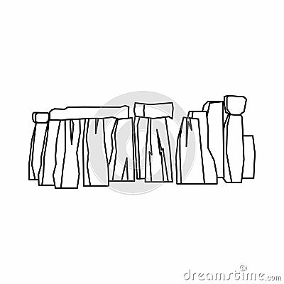 Stonehenge icon, outline style Vector Illustration