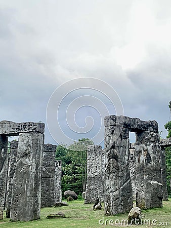Stonehenge Jogja Kali Urang Stock Photo
