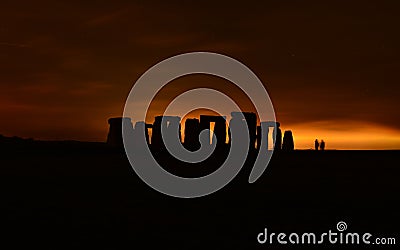 Stonehenge Night Photography Stock Photo